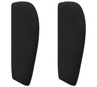 Owoxanthellate Testiera per letto, moderna, nera, 40 x 23 x 6 cm, in velluto con schiuma e design a onde, cuscino da parete per schienale del letto