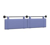 Owoxanthellate Testiera sospesa in tessuto blu jeans, testiera imbottita da parete, 210 x 55 cm, per telaio del letto, salvaspazio, montaggio a parete, morbido cuscino per la schiena per camera da