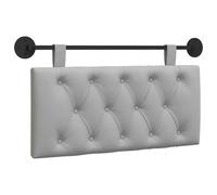 Owoxanthellate Testiera sospesa in tessuto grigio nuvola, cuscino da parete imbottito per letto e camera da letto, moderno cuscino per la schiena, montaggio a parete con asta in metallo, 90 x 55 cm