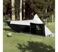 Owoxanthellate Tipi, tenda familiare per 8 persone, colore bianco, oscurata, 486 x 486 x 280 cm, in poliestere 185T, impermeabile, con tettuccio parasole e borsa per il trasporto, per giardino e