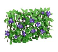 Owoxanthellate Traliccio con edera artificiale, estensibile, in legno, verde, per giardino, balcone e terrazza, decorazione per piante, 180 x 20 cm