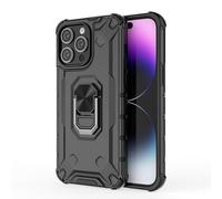 OWSIHNZBF Custodia 2 in 1 per iPhone 14 Pro Max, robusta protezione integrale, anello in metallo, cavalletto di grado militare, antiurto, in policarbonato rigido, resistente