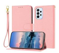 OWSIHNZBF Custodia a Portafoglio Compatibile con Samsung Galaxy A72 4G/5G Donne e Uomini, Cover in Pelle Flip Porta Carte di Credito, for Telefono Guscio Interno in TPU Antiurto Cavalletto(Pembe)