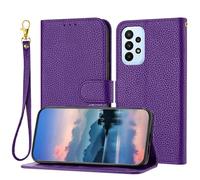 OWSIHNZBF Custodia a Portafoglio Compatibile con Samsung Galaxy A72 4G/5G Donne e Uomini, Cover in Pelle Flip Porta Carte di Credito, for Telefono Guscio Interno in TPU Antiurto Cavalletto(Mor)