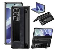 OWSIHNZBF Custodia in Pelle con Cerniera Compatibile Samsung Galaxy Z Fold 8, Robusta Protettiva Rigida Antiurto for Tutto Il Corpo Pellicola [AntiGraffio]+Cavalletto+Slot for S-Pen(Siyah)
