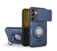 OWSIHNZBF for Samsung Galaxy S24 Fe Case, Shockproof Phone Cover with Built-in Kickstand & Slide Camera Protector, Heavy Duty Drop Resistant Full Body Protective