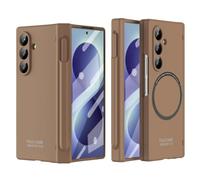 OWSIHNZBF Magnetic Case for Samsung Galaxy Z Fold 8 Ultra Hinge W S Pen | Built-in Screen Protector Shockproof Case Hinge ,Full-Body Shockproof Protective Case Wireless Charging(Kahverengi)