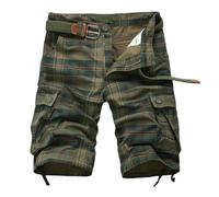 OWYALQ Bermuda Uomo Mens Cargo Shorts Relaxed Casual Multi-Pocket Work con Tasche 11 "inseam-a-verde-36
