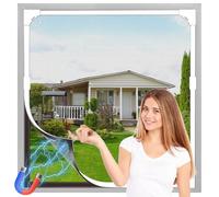 OWYR Zanzariera per finestra, magnetica, fai da te, 120 x 190 cm, zanzariera per finestra, zanzariera magnetica regolabile con maglia fine in fibra di vetro