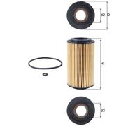 OX 153D1 MAHLE Filtro olio per CHEVROLET,OPEL,SAAB,VAUXHALL