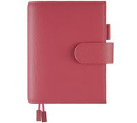 Ox Knight Copertina in pelle per agenda Hobonichi, Stalogy, Midori Hibino, Leuchtturm1917 e altri, con passante per penna, slot per schede, tasca posteriore e segnalibri, colore: rosso