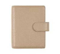 Ox Knight Raccoglitore a portafoglio in pelle, formato A7, ricaricabile, con 6 anelli, organizer deluxe con inserti per agenda e confezione squisita (grigio)