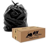 Ox Plastics Sacchetti per immondizia da 60 galloni da 3 mil, extra large, realizzati negli Stati Uniti, 41 x 55