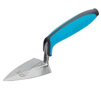 OX Pro Cazzuola a Punta Muratore - Acciaio Carbonio, Grip Morbido, 102mm | Codolo dritto saldato | Protezione dita DuraGrip | Per muratura, giunti mattoni e intonacatura