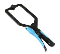 OX Pro OX-P204502 - Morsetto a C a lunga portata con cuscinetto girevole, in acciaio resistente, meccanismo di bloccaggio brevettato, impugnatura comoda in TPR, perfetto per saldatura, lavorazione del