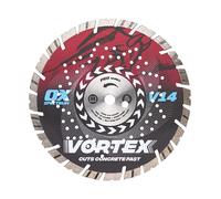 OX Pro V14 - Lama diamantata per calcestruzzo, 230 mm/22,23 mm, dente Turbo V per taglio rapido e lunga durata, taglia cordoli e lastre, pavimentazioni in cemento, tegole, mattoni, materiali da