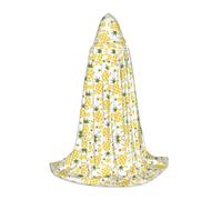 OXbnmm Ananas, mantello con cappuccio per adolescente, piccolo, costume da strega, vampiro, mago, ballo in maschera