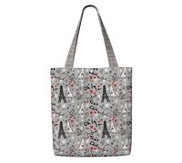 OXbnmm Borsa per la spesa in tela resistente, 340,2 g, modello francese alla moda con furetti, borsa per la spesa o per trasloco