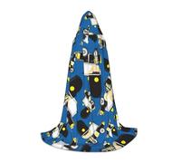 OXbnmm Cars Pattern Adolescente Mantello Con Cappuccio Mantello Piccolo Cosplay Costume Strega Vampiro Mago Masquerade Palla Fase