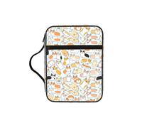 OXbnmm Custodia protettiva per libri biblici con stampa cane, organizer da viaggio protettivo per diario, borsa portatile per libri di chiesa