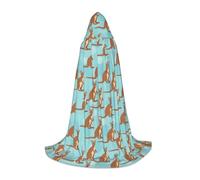 OXbnmm Divertente mantello con cappuccio per canguro zoo adolescente mantello piccolo costume cosplay strega vampiro mago ballo in maschera palco