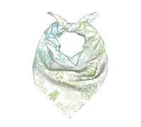 OXbnmm Fazzoletto da collo in raso con stampa di alghe marine verdi per donne e uomini, sciarpa quadrata simile alla seta, decorazione retrò per borsa, Nero , 22"x22"