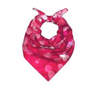 OXbnmm Fazzoletto da collo in raso stampato a forma di cuore per San Valentino, per donne e uomini, sciarpa quadrata in seta, decorazione retrò per borsa, Nero , 22"x22"