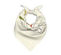 OXbnmm Fazzoletto da collo in raso stampato con stampe moderne di metà secolo per donne e uomini, sciarpa quadrata simile alla seta, decorazione retrò per borsa, Nero , 22"x22"