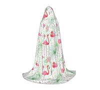 OXbnmm Floreale Flamingo Botanica Adolescente Mantello Con Cappuccio Mantello Piccolo Cosplay Costume Strega Vampiro Mago Masquerade Ball Stage