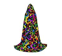 OXbnmm Gay Pride Rainbow Adolescente Mantello Con Cappuccio Mantello Piccolo Cosplay Costume Strega Vampiro Mago Masquerade Palla Palcoscenico