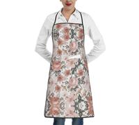 OXbnmm Grembiuli da cucina unisex con stampa Torre Eiffel di Parigi con tasca, grembiuli artistici impermeabili per adulti per dipingere ceramica, cottura, barbecue