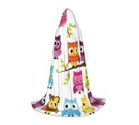 OXbnmm Gufi sui rami degli alberi Adolescente Mantello con cappuccio Piccolo Cosplay Costume Strega Vampiro Mago Masquerade Ball Stage