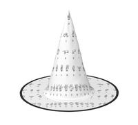 OXbnmm Lingua dei segni Stampa Alfabeto 2 Pack Cappelli Strega Halloween Per Giochi di Ruolo 33 Pollici Alto Mascherato Palline Cappello Donne