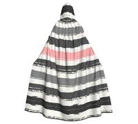 OXbnmm Mantello da mago per adulti, rosa chiaro e grigio scuro, per feste rinascimentali, Halloween, cosplay, mantello larp