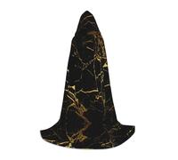 OXbnmm Nero E Oro Sfondo Adolescente Con Cappuccio Mantello Mantello Piccolo Cosplay Costume Strega Vampiro Mago Masquerade Palla Palcoscenico