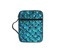 OXbnmm Scala di pesce Custodia stampata per bibbia, organizer da viaggio protettivo per diario, borsa portatile per libro della chiesa