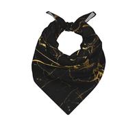 OXbnmm Sfondo nero e oro stampato raso fazzoletto da collo per donne uomini, seta come sciarpa quadrata, retrò borsa decorazione Wrap, Nero , 22"x22"