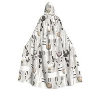 OXbnmm Simpatica giraffa con occhiali da sole per adulti, mantello da mago per feste rinascimentali, Halloween, cosplay, mantello larp