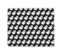 OXbnmm Simpatico tappetino per mouse con fantasma bianco, grande, con bordo di blocco e base antiscivolo, spesso e resistente, tappetino da scrivania per lavoro