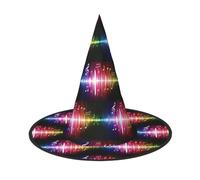 OXbnmm Stampa di musica 2 Pack Cappelli da strega Halloween per il gioco di ruolo 33 pollici di altezza palle mascherate cappello donne
