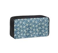 OXbnmm Starfish Coastal Wool Printed Pencil Pouch Spacious Storage Bag Smooth Zipper Polyester Holder for Students Teachers