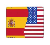 OXbnmm Tappetino per mouse grande con bandiera della Spagna americana, con bordo di blocco e base antiscivolo, tappetino da scrivania spesso e resistente per lavoro