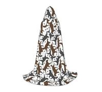 OXbnmm Trotting Flat Coated Retrievers Paw Adolescente Mantello Con Cappuccio Mantello Piccolo Cosplay Costume Strega Vampiro Mago Masquerade Ball Stage