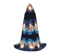 OXbnmm Universo Via Lattea Galaxy Adolescente Mantello Con Cappuccio Mantello Piccolo Cosplay Costume Strega Vampiro Mago Masquerade Ball Stage