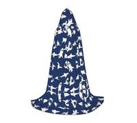 OXbnmm Vari Pesci di Mare Modello Adolescente Capo Con Cappuccio Mantello Piccolo Cosplay Costume Strega Vampiro Mago Masquerade Palla Fase