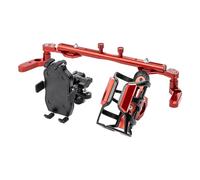 Oxektgb Per NMAX155 125 160 Moto Portaborraccia Portaborraccia Manubrio Regolabile Leva di Bilanciamento Supporto GPS Telefono Porta Telefono Moto(Set1 Red)