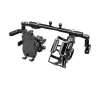 Oxektgb Per NMAX155 125 160 Moto Portaborraccia Portaborraccia Manubrio Regolabile Leva di Bilanciamento Supporto GPS Telefono Porta Telefono Moto(Set2 Black)