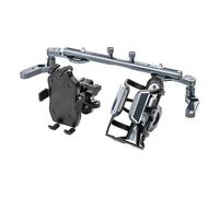 Oxektgb Per NMAX155 125 160 Moto Portaborraccia Portaborraccia Manubrio Regolabile Leva di Bilanciamento Supporto GPS Telefono Porta Telefono Moto(Set3 Titanium)