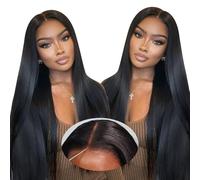 Oxeyegirl 24 pollici 9 x 6 dritto 200% densità parrucca donna brasiliana naturale parrucca umano senza colla capelli umani glueless usura e go parrucca umano capelli pre plucked Pre Cut(61 cm)
