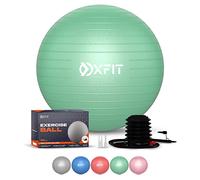 OXFIT Palla da allenamento anti-scoppio multi dimensione, palla da yoga con pompa a pedale - palla da palestra per fitness, pilates, palla svizzera - diversi colori (50-55 cm (S), verde menta)